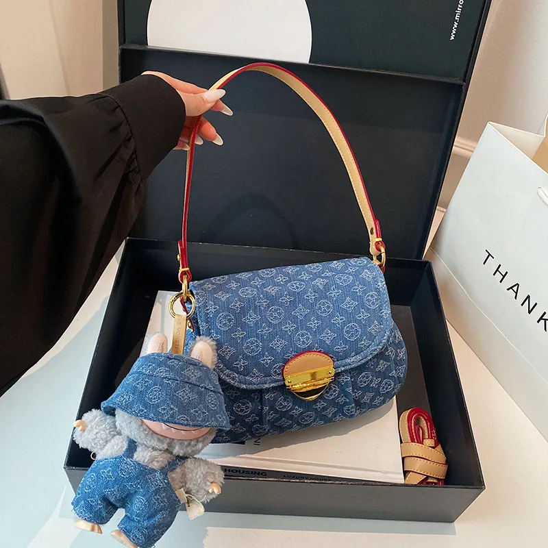 

2026 Зимняя популярная модная женская повседневная сумка-тоут большой вместимости с принтом, роскошная дизайнерская сумка, полноценная высококачественная сумка