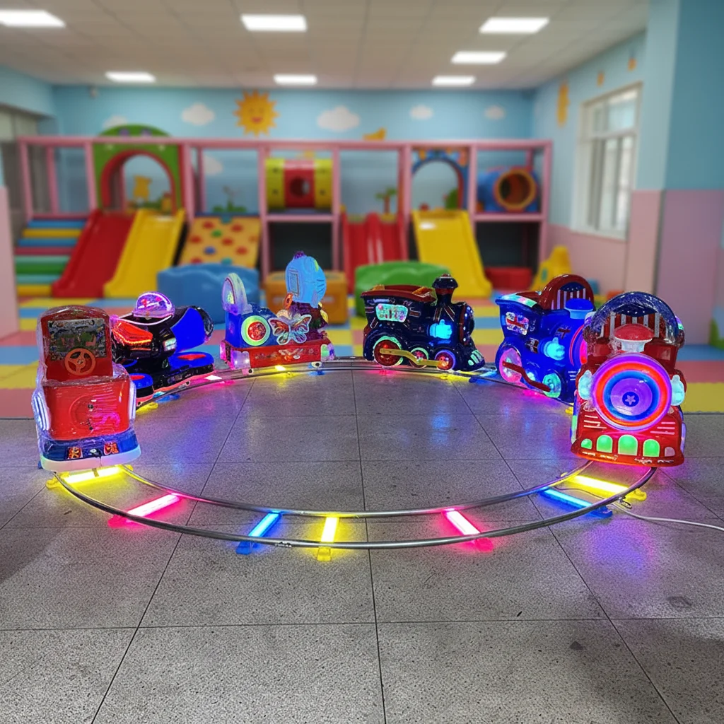 &New Colorful Electric Kids Carousel Horse Style Indoor/Outdoor Playground Amusement Park Electric Trackless Train