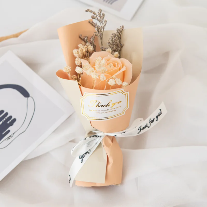 Netizen Hand Gift Small Flower Bundle Rose Sunflower Soap Flower Gifts to Girlfriend Imitation Flower Creative Birthday Gift