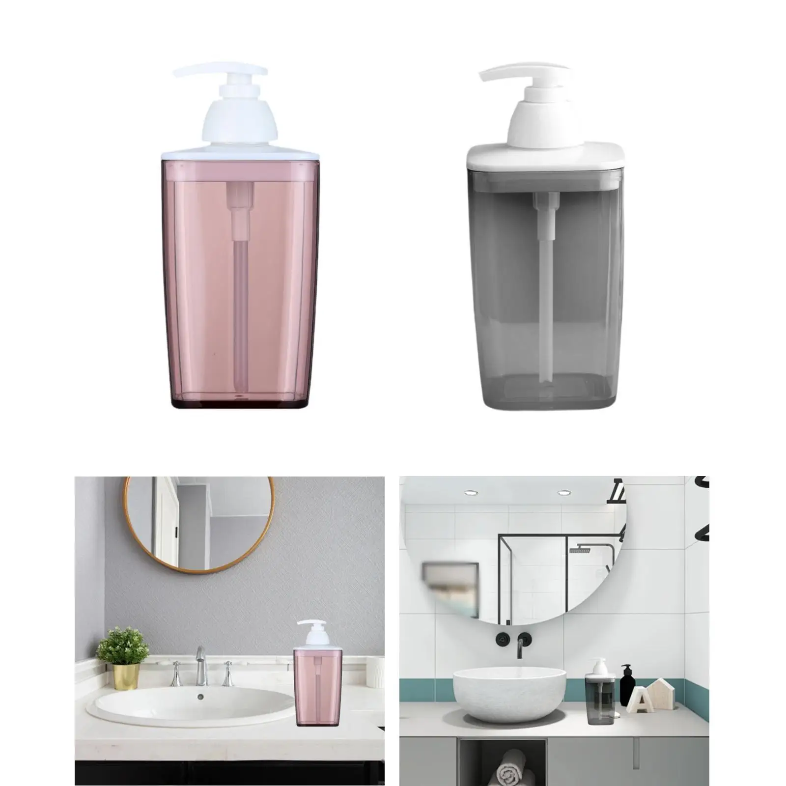 Dispensador de jabón líquido, botella con bomba de loción moderna para cocina, dormitorio, mesa