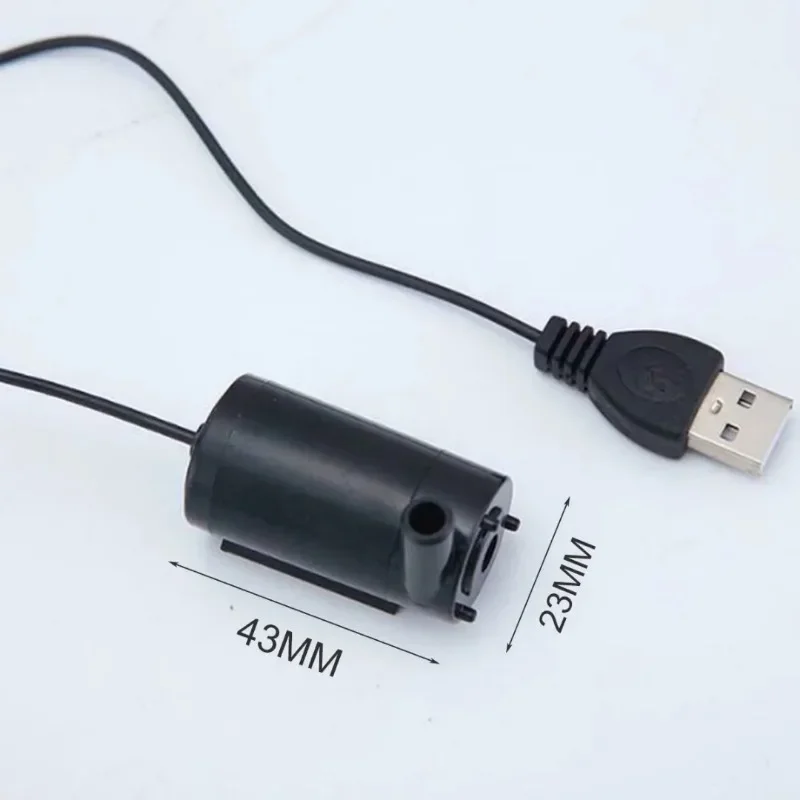 USB Submersible Pump Silent Micro Water Pump 3V 5V DC Low-voltage Portable Water Pump Suitable for Fish Tank Fountain Aquariums