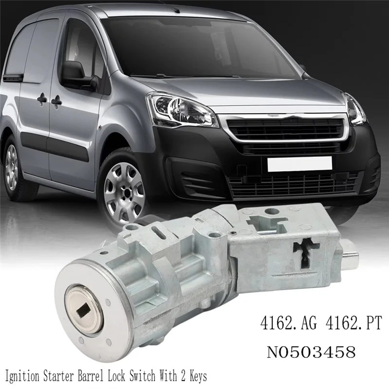 

4162.AG 4162.PT Ignition Starter Barrel Lock Switch With 2 Keys For Citroen C2/C3 Picasso C4/C6 Berlingo N0503458