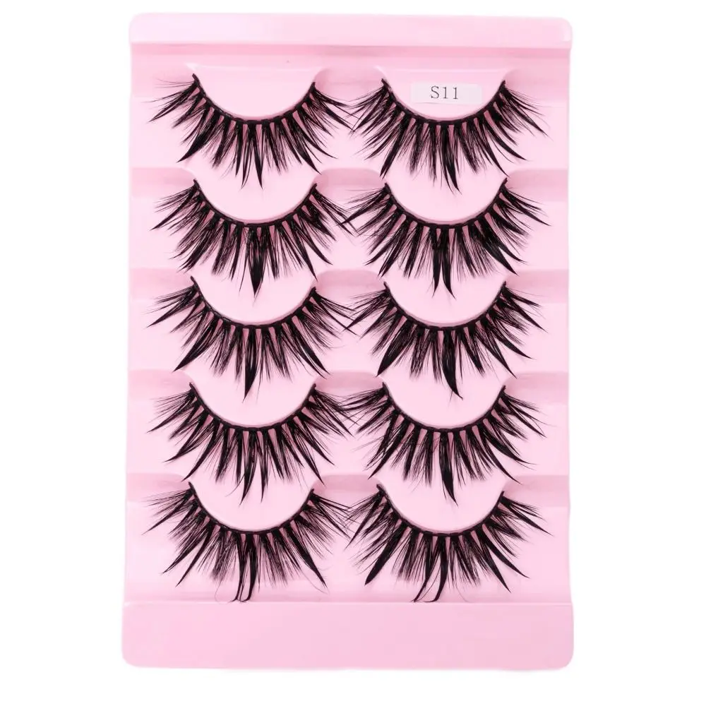 Cruelty-free Soft Band Extension Handmade Craft Thai Wet Eyelashes 3D Faux Mink Eyelashes False Eyelashes Wispy Fluffy