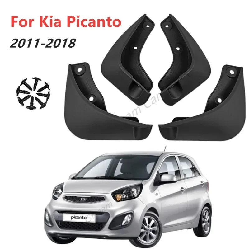 4pcs/set Mudguards Mud Flaps for Kia Picanto 2011 2012 2013 2014 2015 2016 2017 2018 Car Mudflaps Splash Guards