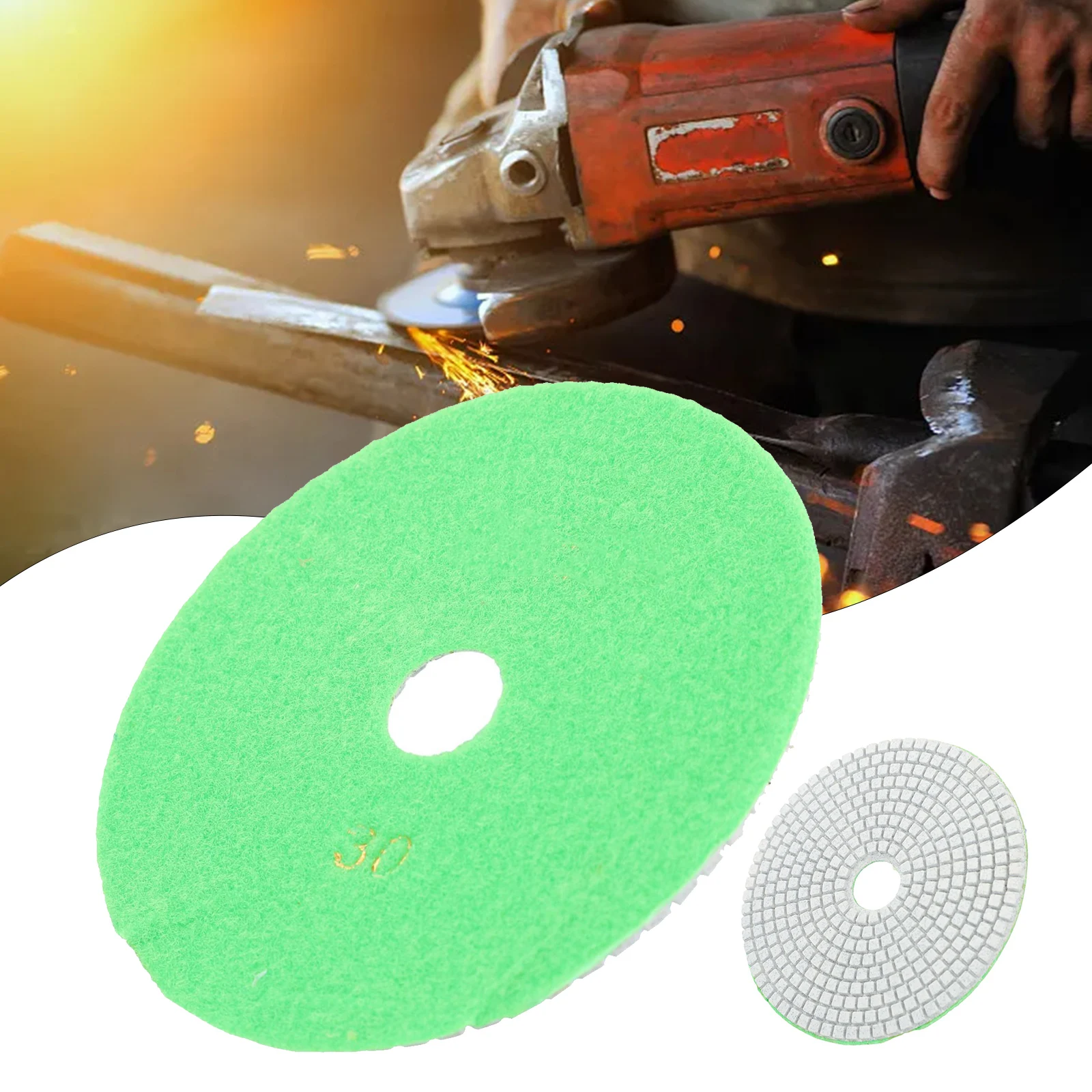 

Resin Bond Emery Polishing Pad 6 Inch 150mm for Granite Marble Limestone and Concrete Grinding and High Gloss Finishing