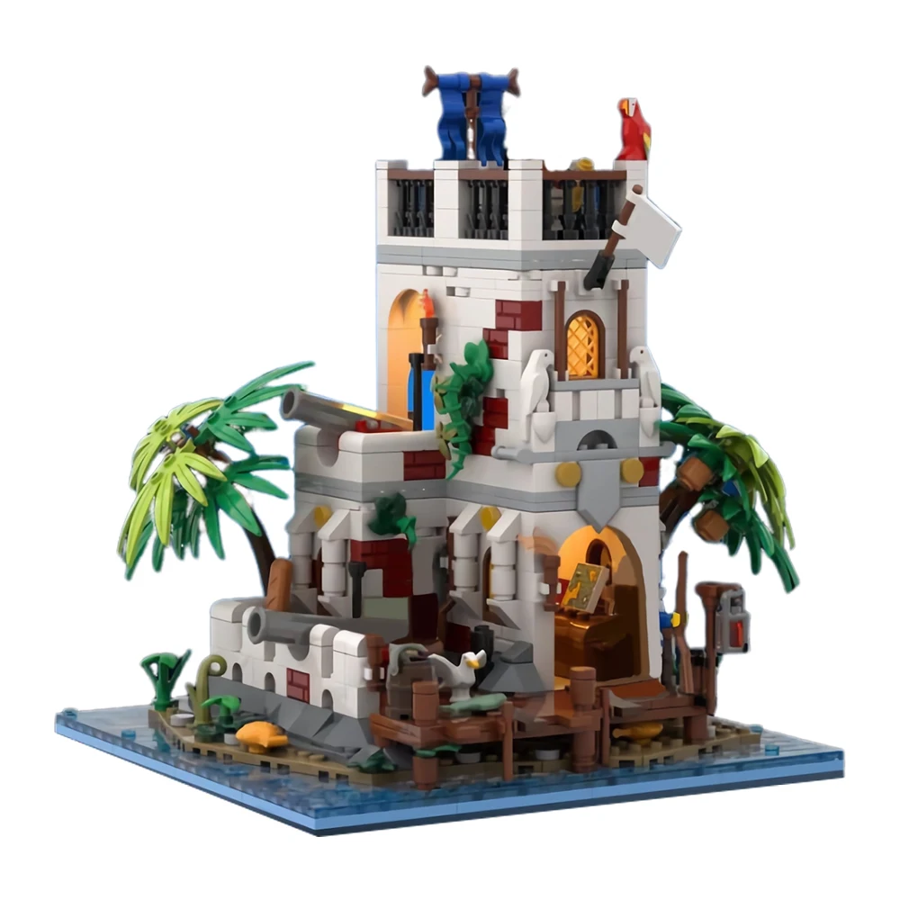 

MOC Imperial Outpost Architecture Bricks Model Medieval Maritime Imperial Outpost Building Blocks Assemble Toy Kid Birthday Gift