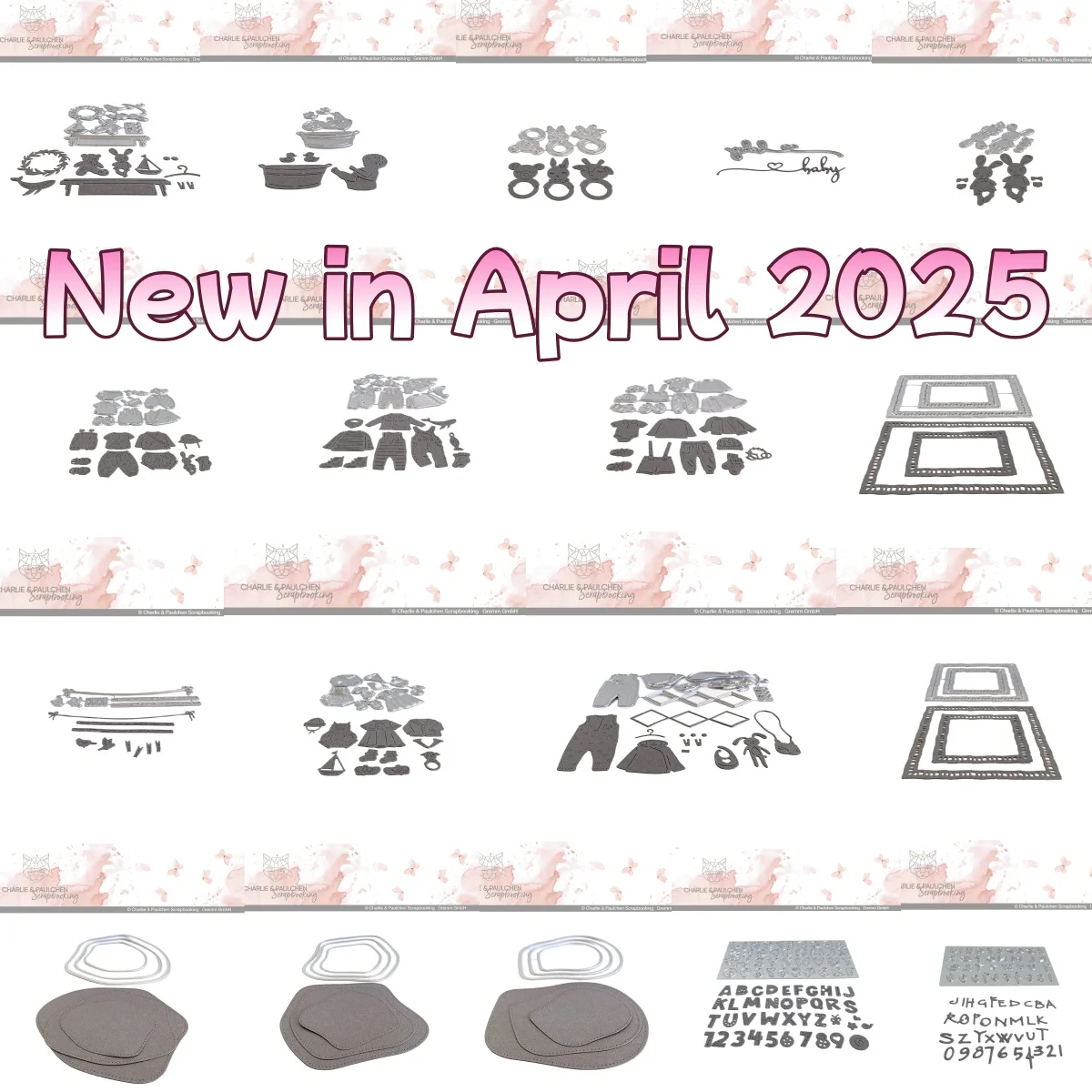 

2025 New Outfit Bunnies Alphabet Shapes Metal Cutting Dies DIY Making Card Scrapbook Embossed Paper Craft Template Decoration