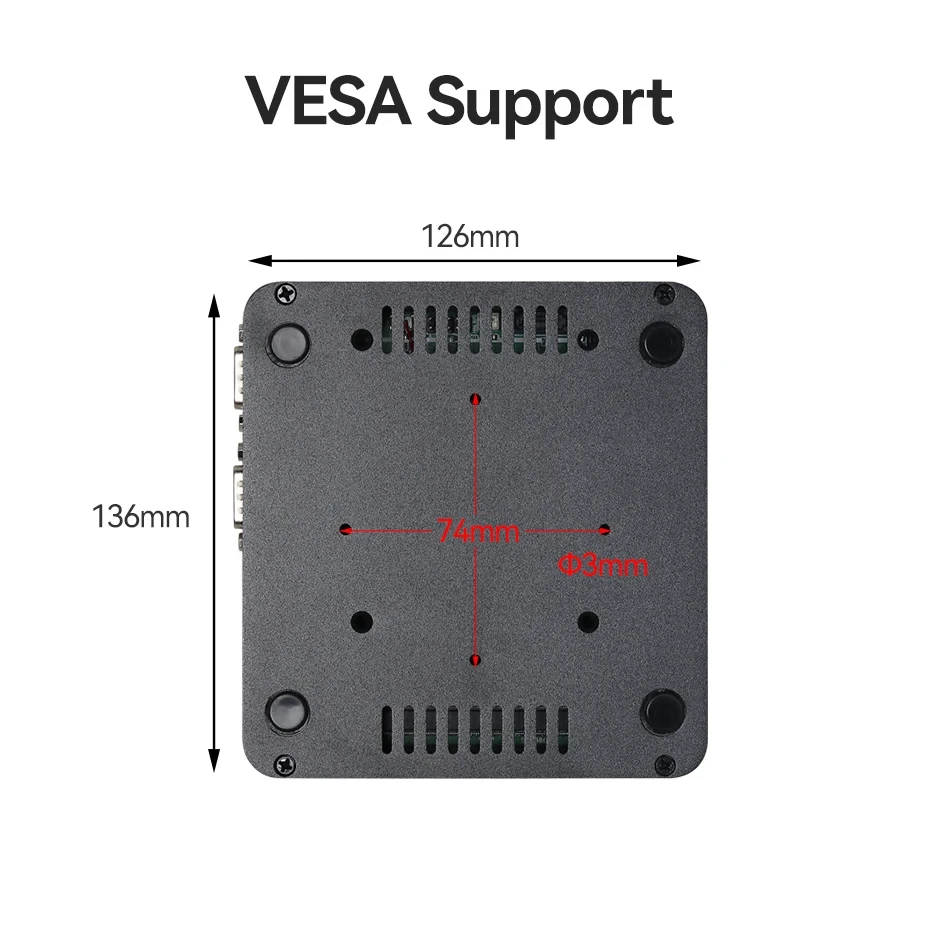 Mini PC Industrial con procesador Inter N100, computadora sin ventilador, compatible con DDR4, WIN10/11, LINUX, WiFi, Firewall, 2LAN2COM3Display, 16Gb