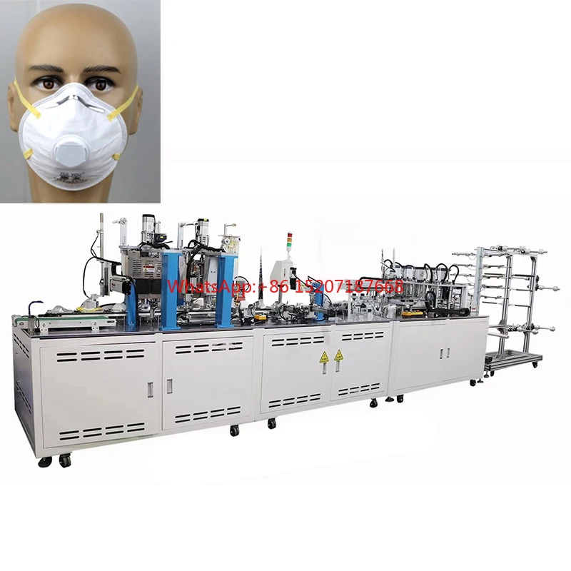 Full-automatic head loop n95 cup anti dust ffp3 mask making machine