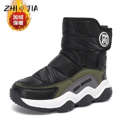 Children's Winter Plush Snow Boots Outdoor Cold Resistant Warm High top Boots Boys Girls Anti slip and Wear Resistant Sneaker