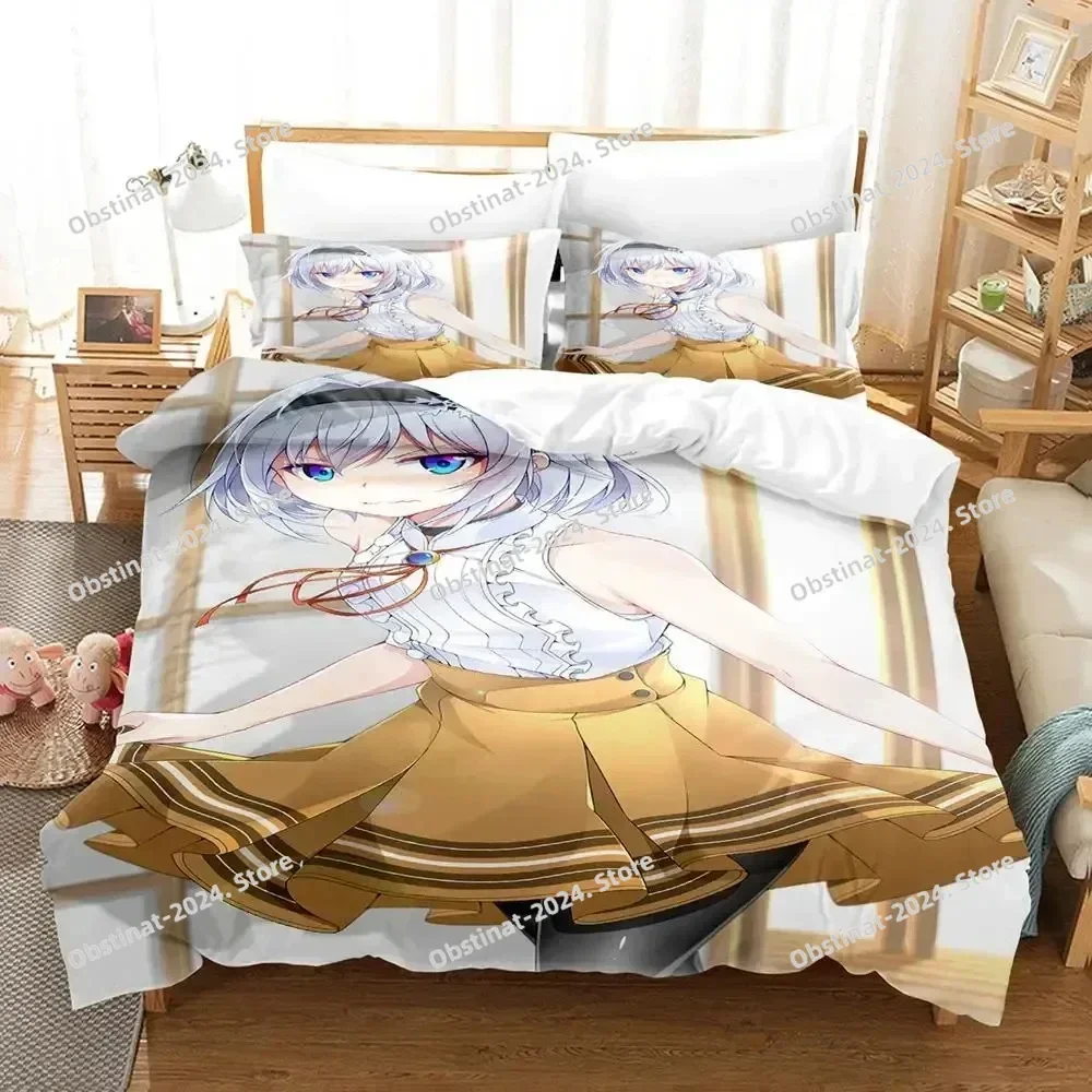 

3D Anime Ryuos Work is Never Ai Bedding Set Printed Bed Set With Pillowcase Bed Duvet Cover Single Double Queen Super King Size