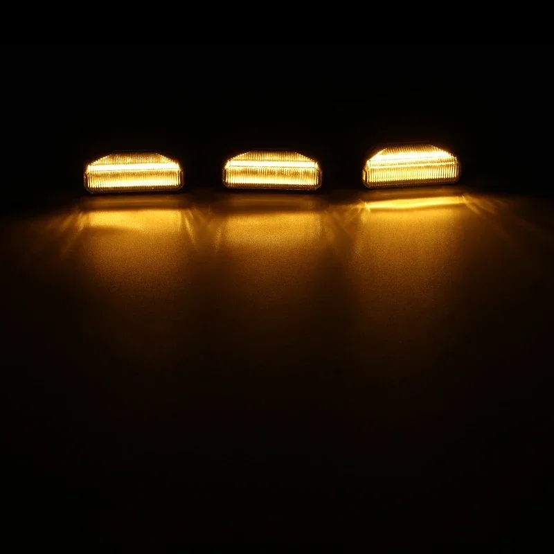 3 pezzi ambra/lente affumicata LED griglia anteriore luce con cablaggio per Toyota Tundra TRD Pro 2019-2021