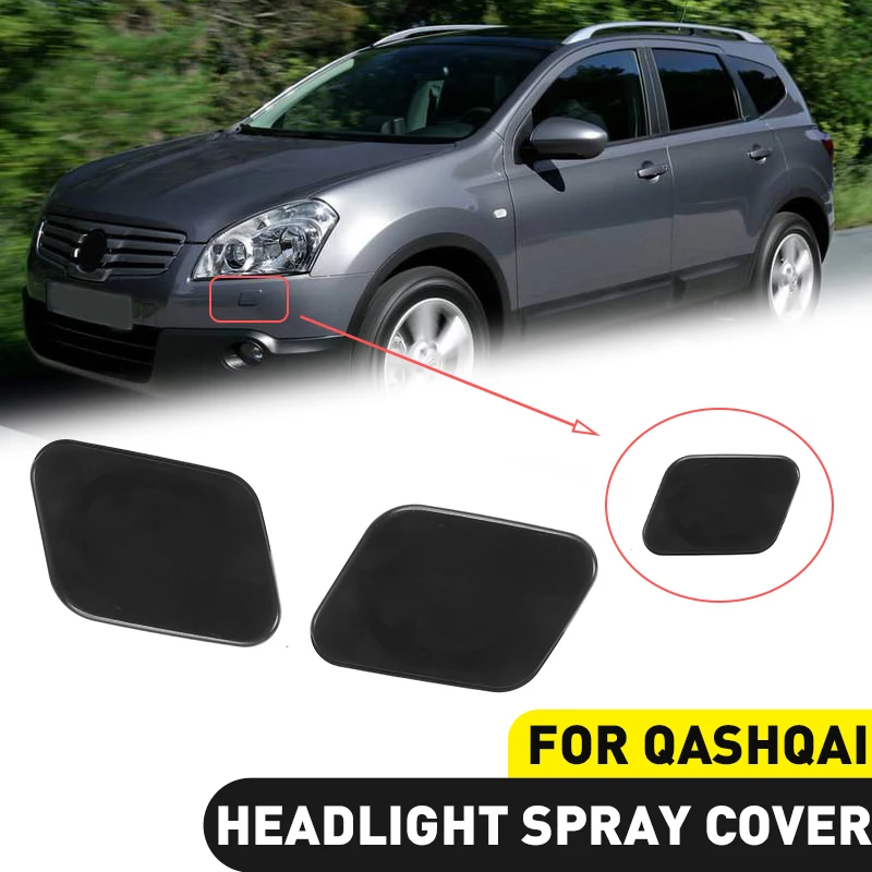 1 Pair Car Washer Headlight Spray Cover Front Right Left For NISSAN QASHQAI J10 2007-10 28657JD000 28859JD000 Replacement Parts