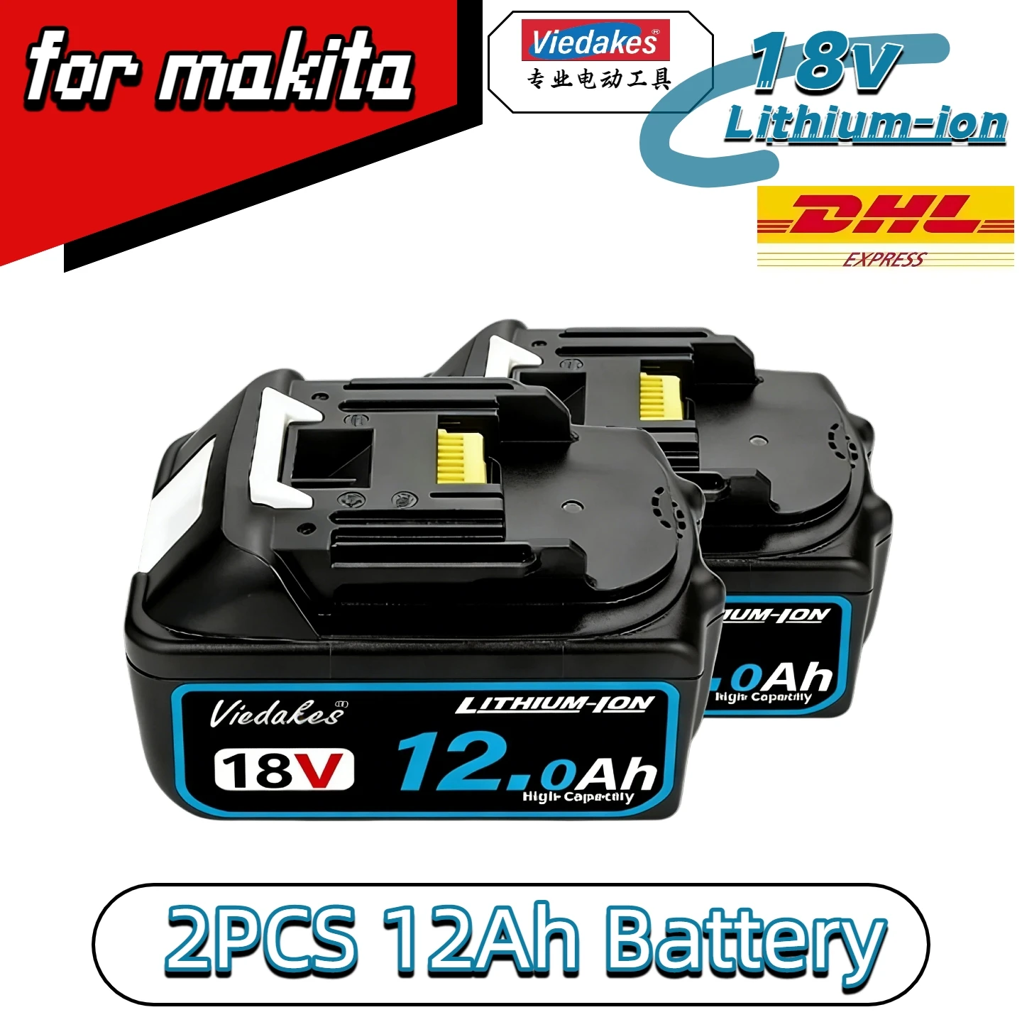 

for Makita 18V 12Ah Replacement Lithium Battery Brand New Power Tool Battery BL1830B BL1850B BL1850 BL1840 BL1860 BL1815