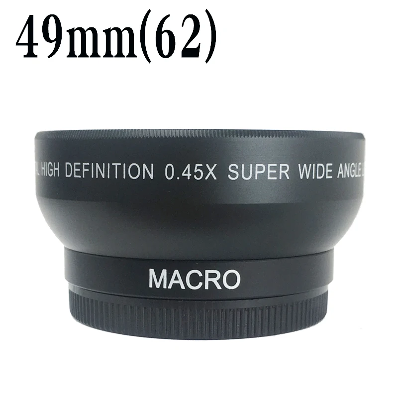 High Quality 49mm 0.45X 2 in 1 Wide Angle lens with Macro lens Conversion Lens for sony NEX5C NEX3C NEXC3 NEX5N camera