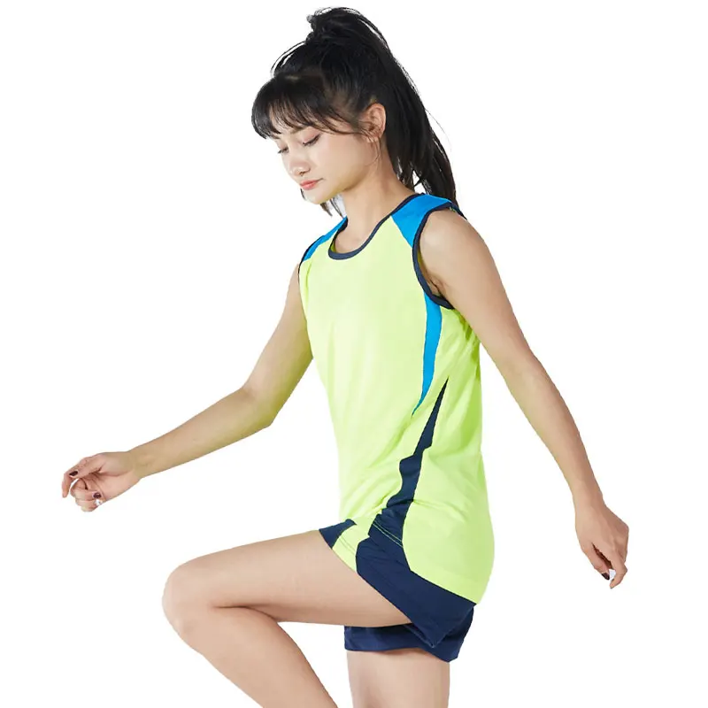 Quick Dry Tennis Sleeveless Vest+Shorts Women Ping Pong Jerseys Shorts Girls Badminton Clothes Track and Field Jogging Suit