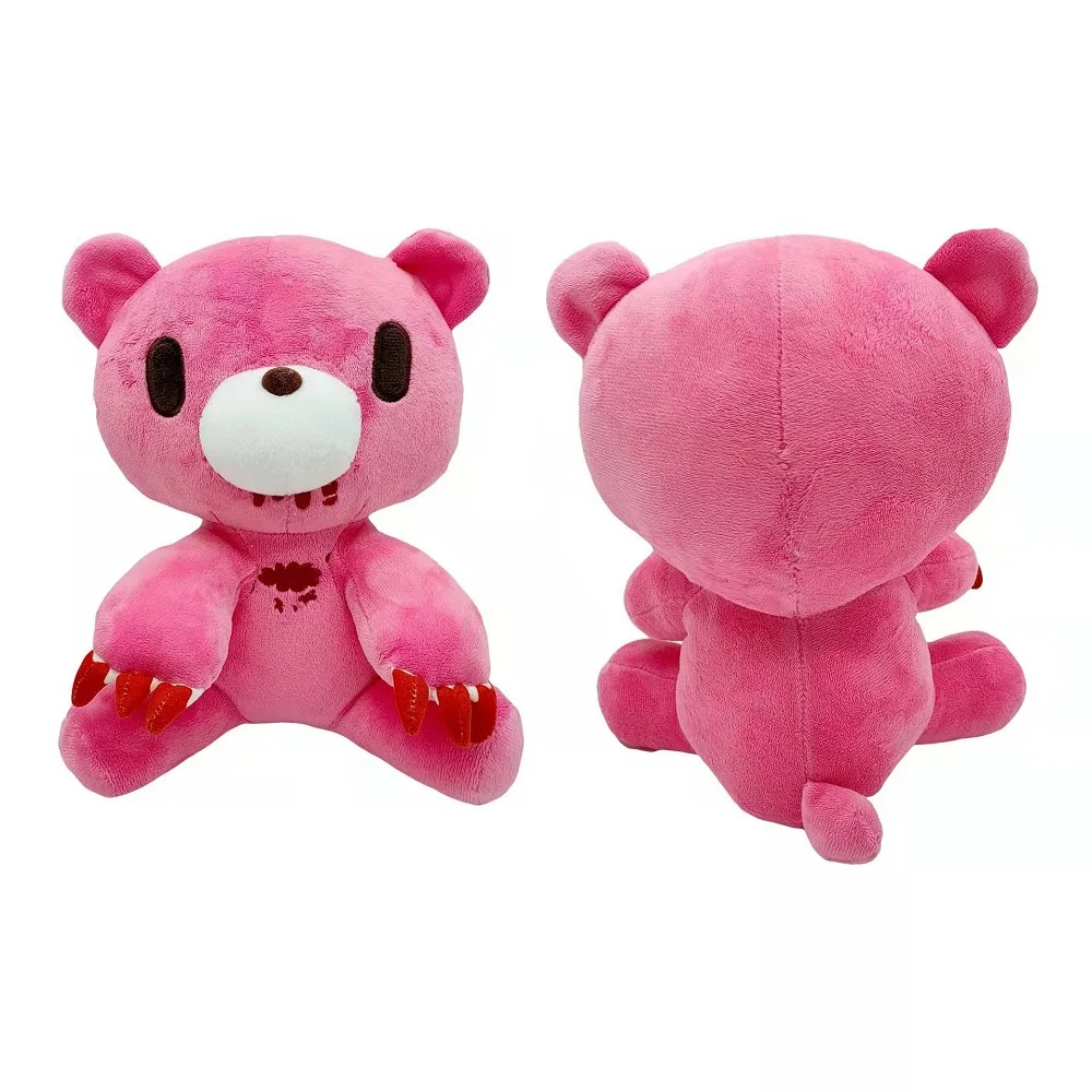 24cm Gloomy Bear Plush Toy Bloodthirsty Pink Bear Plushie Doll Animal Teddy Stuffed Toy Pillow for Kids Birthday Christmas Gift