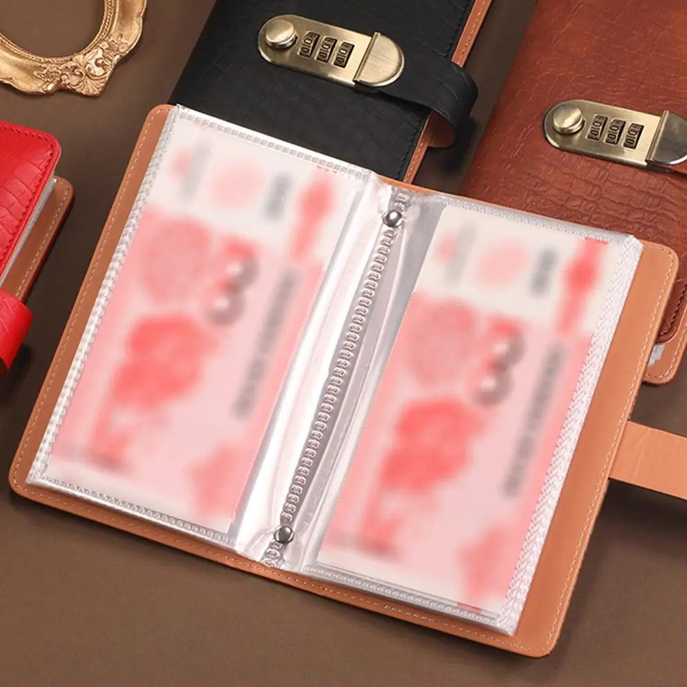 Libro di depositi fisso impermeabile Facile e divertente Organizzatore di fatture economiche multitasche Risparmia denaro con blocco password ﻿