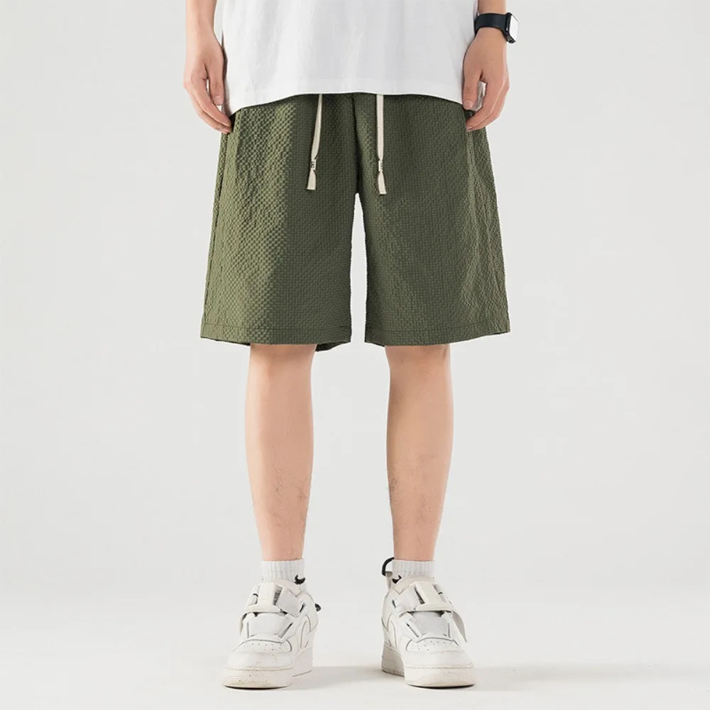 

Мужские новые летние пляжные повседневные шорты, мужские мешковатые шорты унисекс с вышитыми геометрическими принтами, спортивные штаны, женские шорты с эластичной резинкой на талии