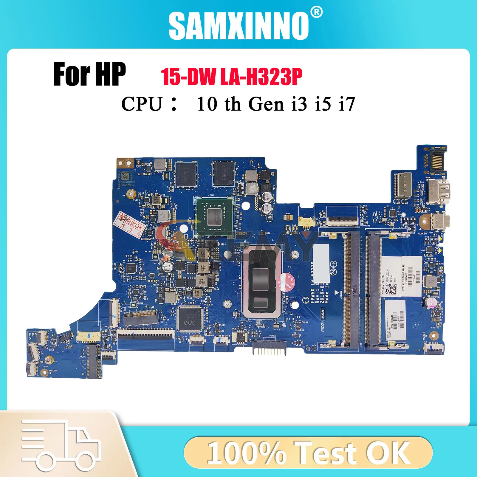 

LA-H323P Материнская плата для ноутбука HP Pavilion 15-DW с процессором i3 i5 i7 8-го 10-го поколения 2 ГБ графического процессора L68080-601 L51993-601 100% полностью протестировано