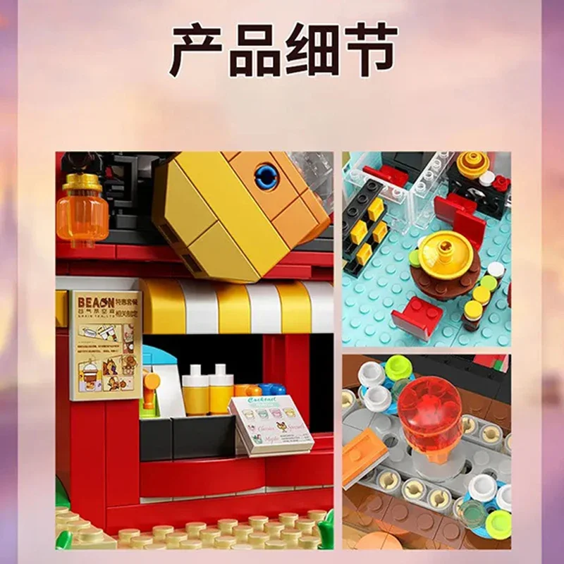 Creative Expert City Street Scene MOC ZHEGAO 00426 Chinatown Bangkok City Model 4653PCS Building Blocks Brick Puzzle Toys Gift