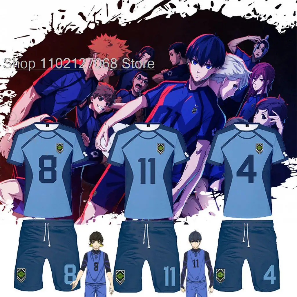 

2022 Anime Blue Lock Isagi Yoichi Football Club Jersey Sportswear Cosplay Costume Bachira Meguru Kunigami Rensuke Chigiri Hyouma