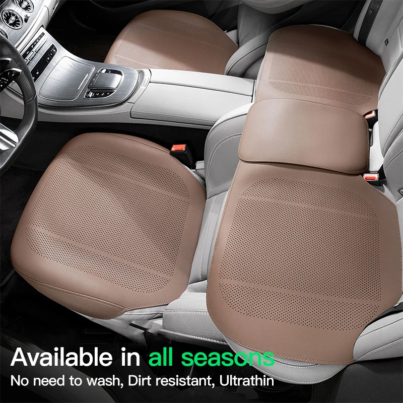 

2025 Car Seat Cushion Four Seasons Universal Seat Cushion Leather Full Surround Ventilation and Breathability for Xiaopeng P7 P5