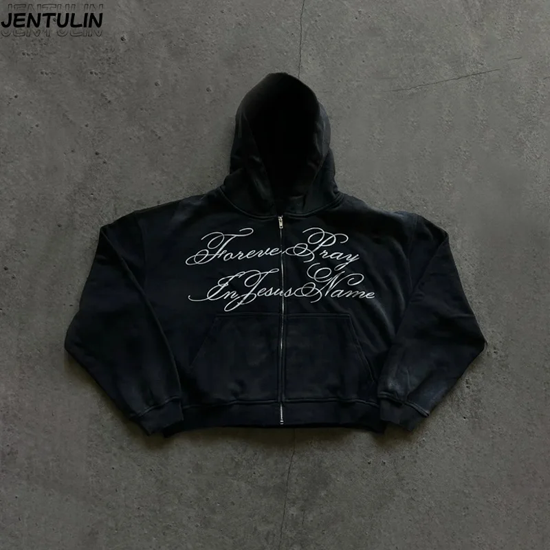 

Men Hoodies Y2K Clothes Fashion Letter Harajuku Hip Hop Graphic vintage Loose High Quality Hoodies Sweatshirts Casual Jacket