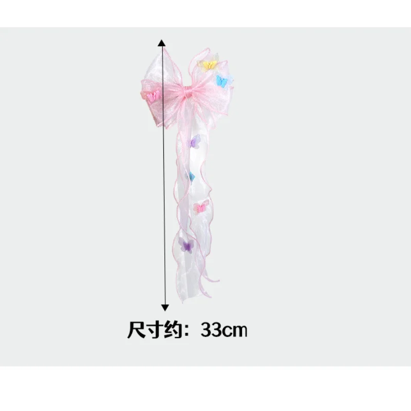 1pc Fairy Mesh Butterfly Ribbon Hairpin Sweet Girl Braid Hairpin Versatile Princess Duckbill Clip Children Headwear Accessories