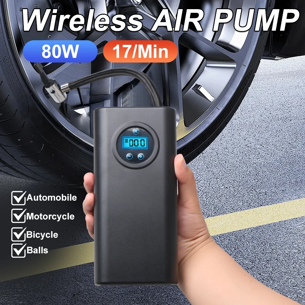 

Автомобильный автофургон, грузовик, прицеп, электрический воздушный насос, беспроводной насос для накачивания шин, воздушный компрессор для авто, мотоцикла, велосипедного мяча, портативный