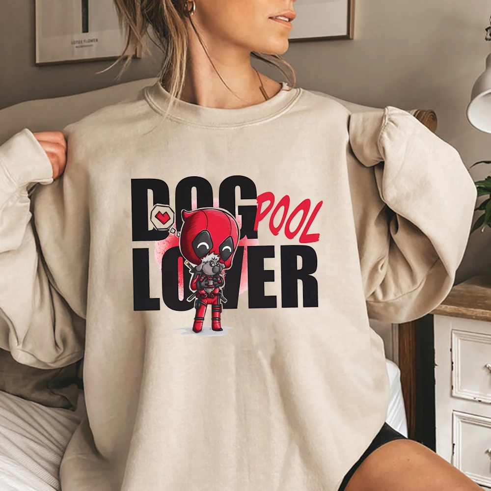 Sudadera con capucha de superhéroe para amantes de los perros, camiseta de película, ropa de invierno, sudadera de manga larga para mujer