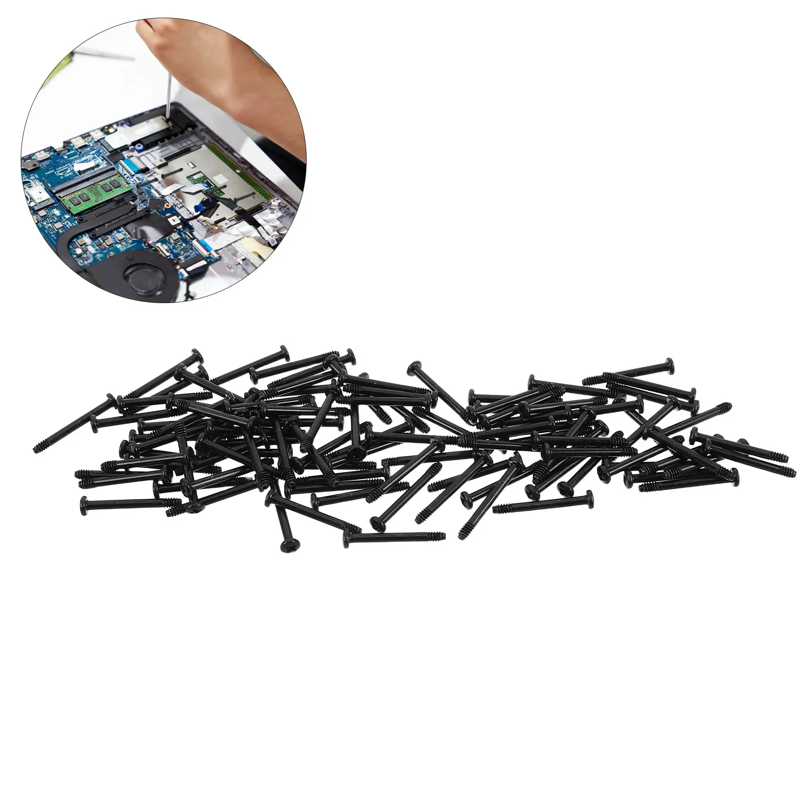 100Pcs Computer Cooling Fan Screws Long Radiator Fan Mounting Hardware Flat Head Self Tapping for Pc Case CPU Cooler Fans