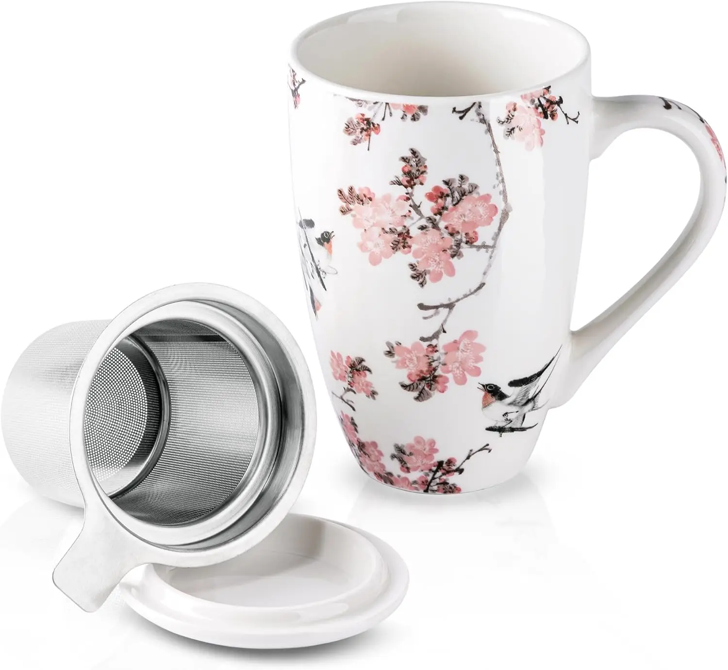 Tea Mug Cup with Infuser and Lid Tea Mug with Lid Teaware with Filter Large Capacity for Loose Leaf Tea