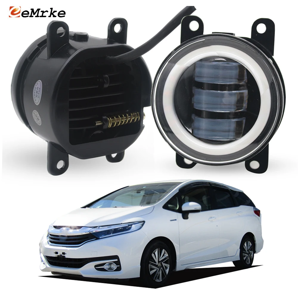 Upgrade Led Fog Lamp Turn Signal Light for Honda Shuttle GP7 GP8 GK8 GK9 2015 2016 2017 Headlight White Angel Eye DRL 30W