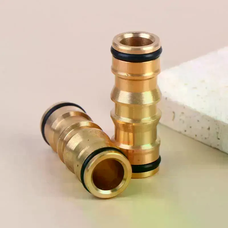 2 Way Garden Brass Hose Connector Joiner Coupler Watering Water Pipe Tap Male Water Pipe Repair Extension Joints 1/2/3Pcs