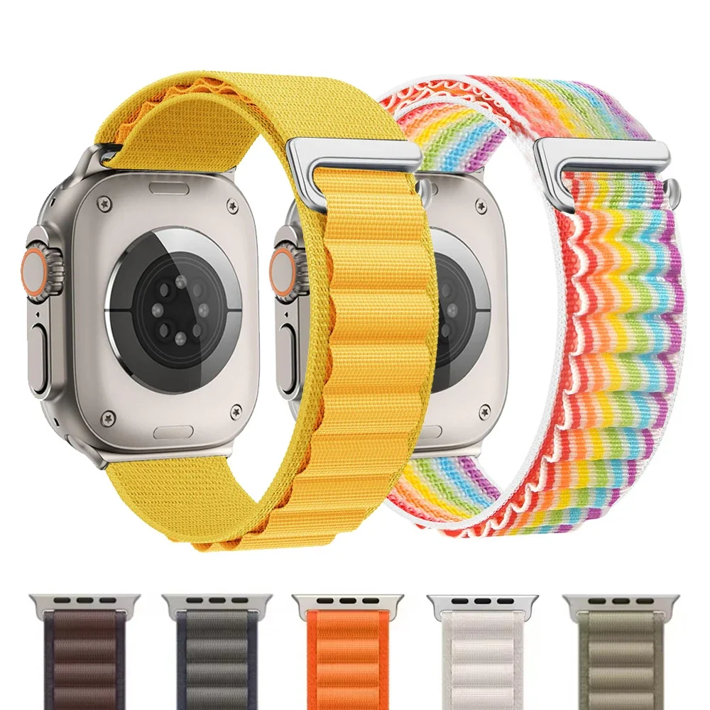 الأشرطة لساعة أبل الترا 2 الفرقة 49 مللي متر 46 مللي متر 45 مللي متر 44 مللي متر 40 41 42 مللي متر جبال الألب سوار كوريا iWatch سلسلة 10 9 8 7 6 SE 5 4 2026