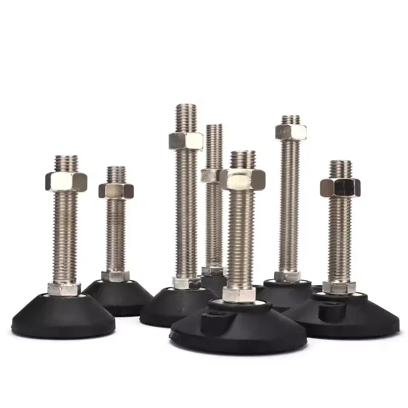 1Pcs Furniture Adjustable Glide Leveling Fixed Feet Pad Dia 30-125MM Nylon Base Joint Threaded M5 M6 M8 M10 M12 M14 M16 M20 M24