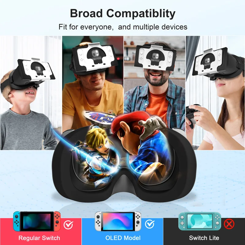 Ergonomic 3D Stereoscopic HD VR Glasses for Switch OLED Console