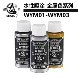 Metallic Paint Color Water-Based Spray Coating Pre Mixed Model Coloring COLOR Handmade Clay Airbrush DIY 60ML