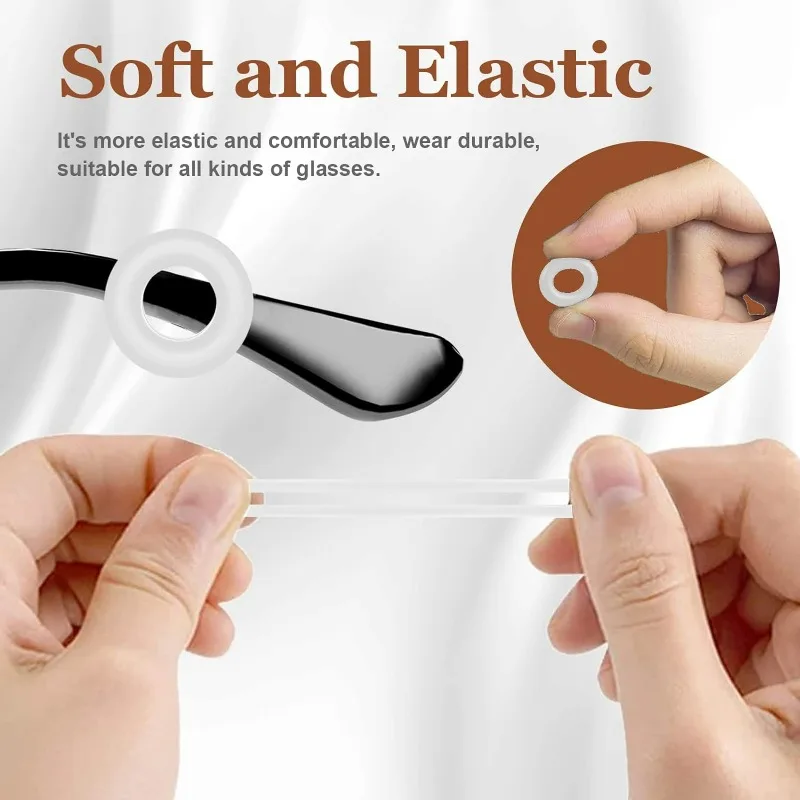 10/30pairs Silicone Mini Glasses Anti Slip Round Ear Hook Eyeglass Invisible Grip Temple Tip Holder Spectacle Eyewear Wholesale