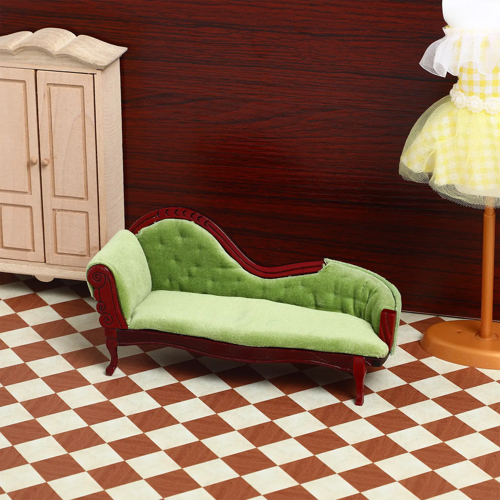 

Miniature Lounge Sofa Cute Small Mini House Furniture Decoration Micro Sofa Photo Prop Accessory House Furniture