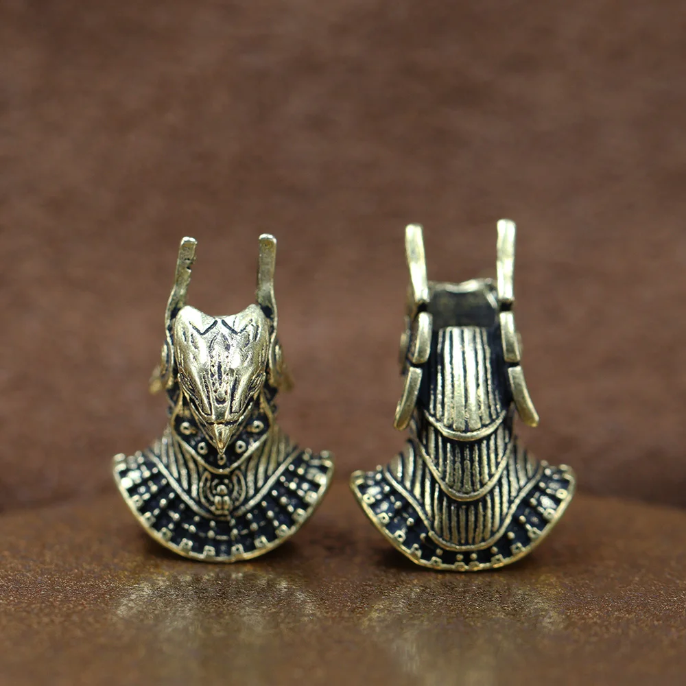 Brass Egyptian Patron Saint Horus Knife Beads EDC DIY Paracord Woven Bracelets Lanyard Pendants Accessories Outdoor Tool Hanging