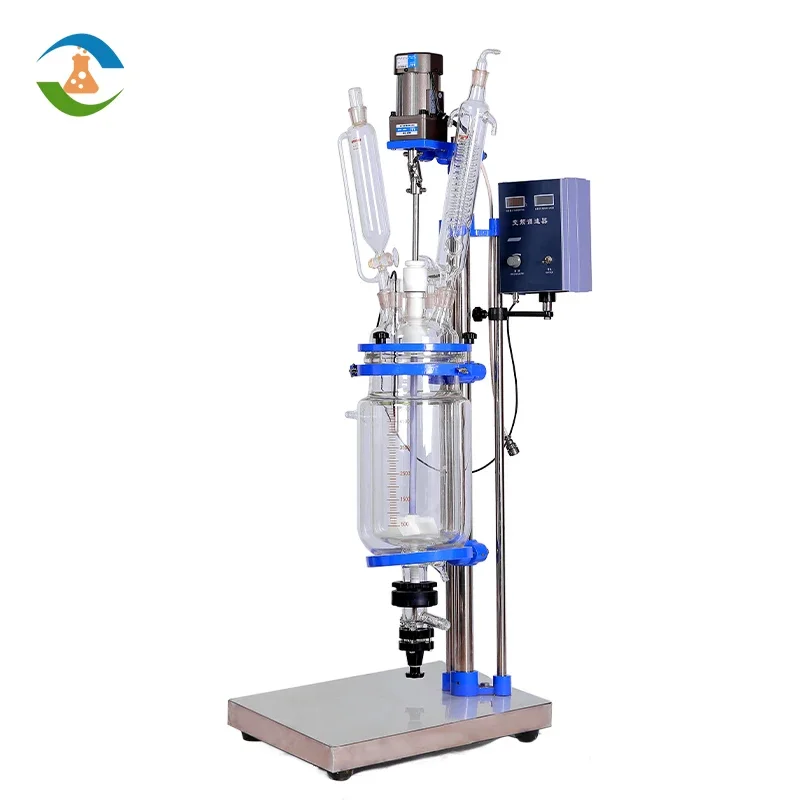 2l 5l 10l 20l 50l 100l 200l Chemical Lab Jacketed Double Single Layer Glass Reactor Reaction Kettle