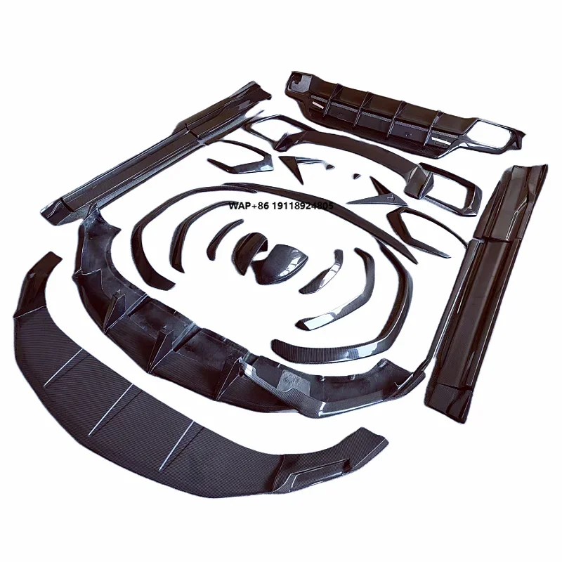 Carbon Package Side Skirt Front bar Edge Rear Diffuser Rear Spoiler Mirror Housing for  Urus TC Style