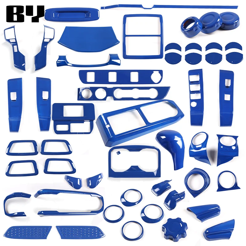For Toyota Tacoma 2016-2022 ABS Blue style Car Interior Trim Sticker Dashboard Console Gear Shift Panel Cover Car Accessories