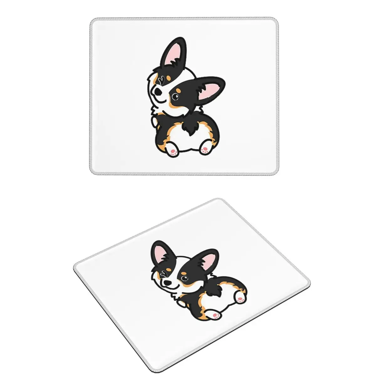 

Black Tricolor Corgi Mouse Pad Computer Keyboard Mouse Mat Gaming Laptop Desk Mat Office Accessories Table Mats