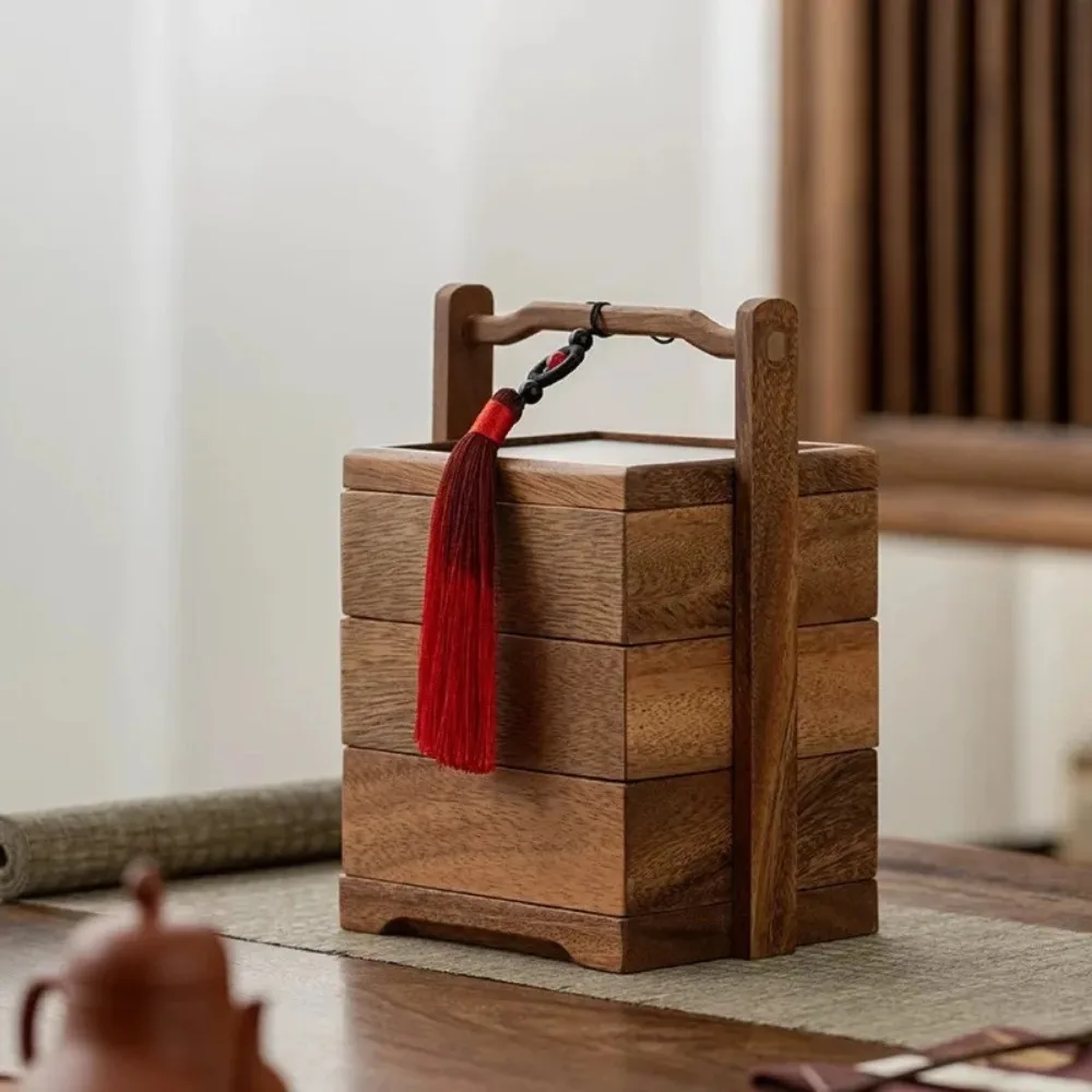 

Dim Sum Storage Box Wood Fruit Organizer Boxes Multifunctional Food Cases Decorative Organization Trays Organizers Furniture