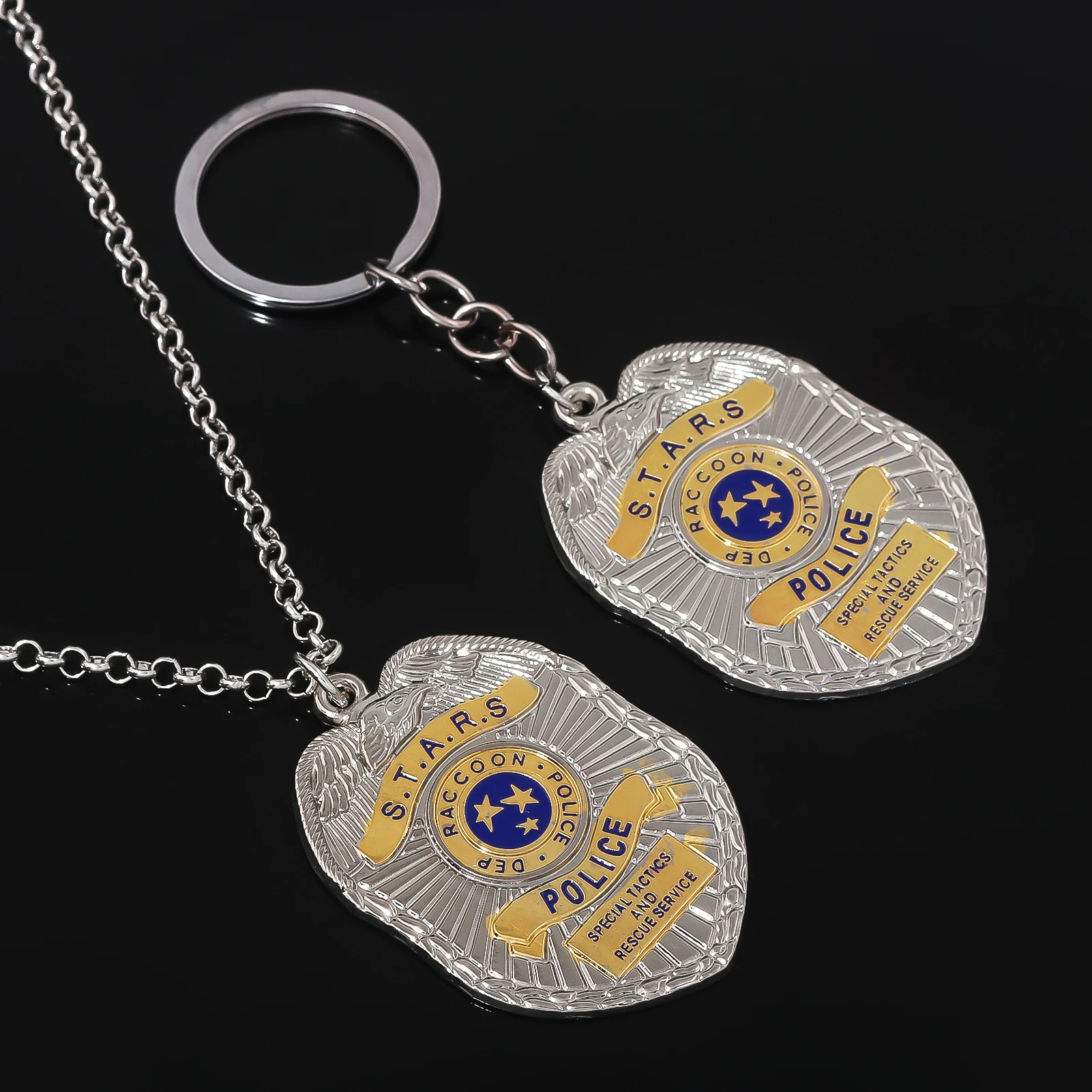 X-Costume Resident Evil 2 Pin Badge Necklace Raccoon City Shield