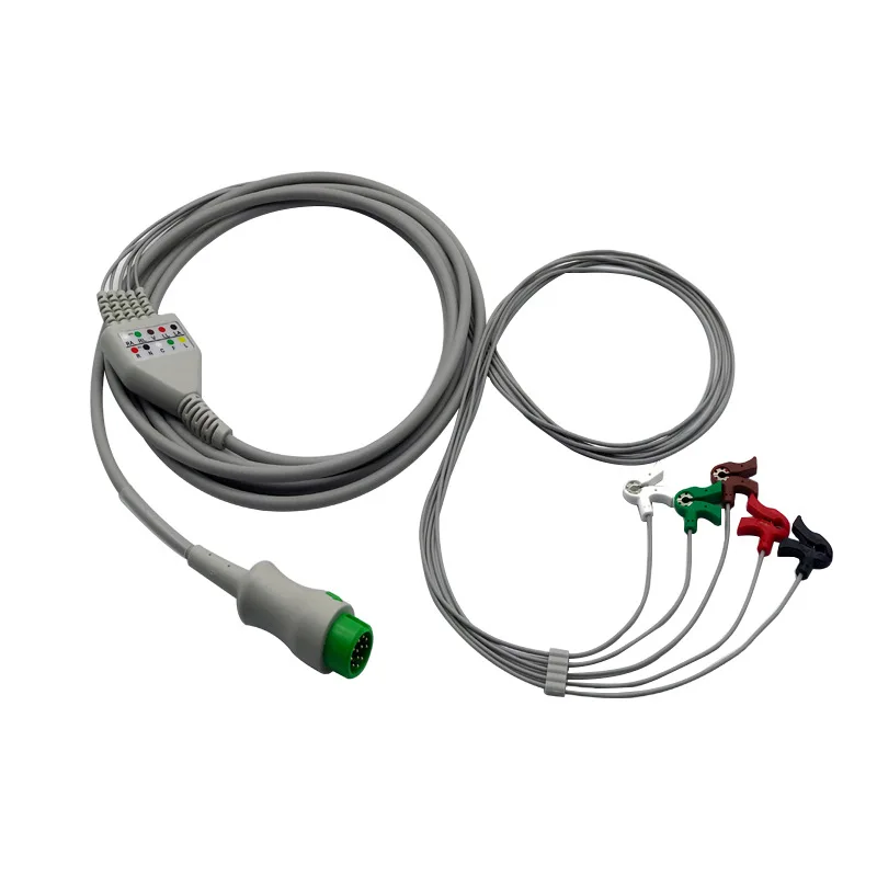 (Venta caliente) Compatible con Mindrays cable de plomo ECG neonatal serie T5/T6 iMEC monitores accesorios 12 pines 5