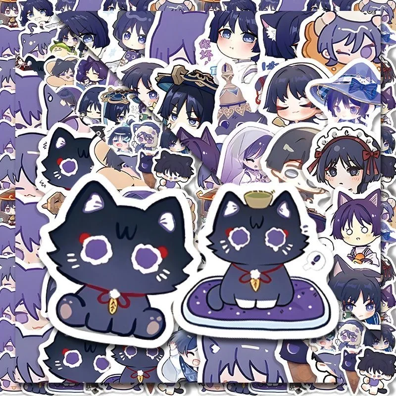 Sunsyea Genshin Impact Merch Naklejki z postaciami Wanderer Balladeer 100 sztuk